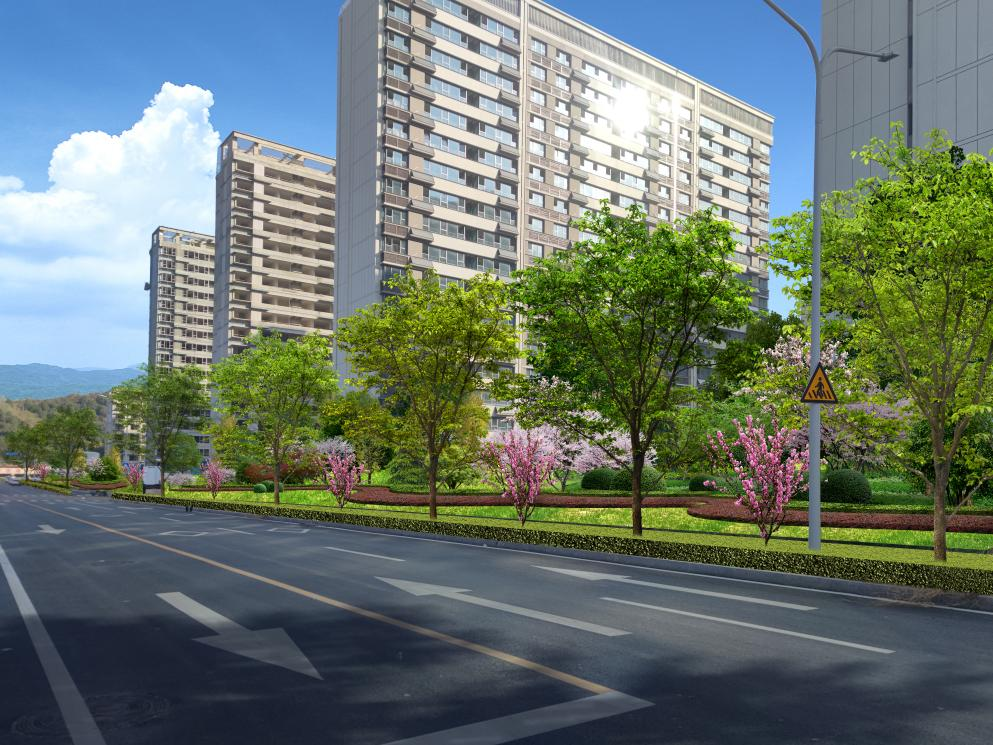 岳而縱二路、北五路、北六路道路綠化設(shè)計(jì)